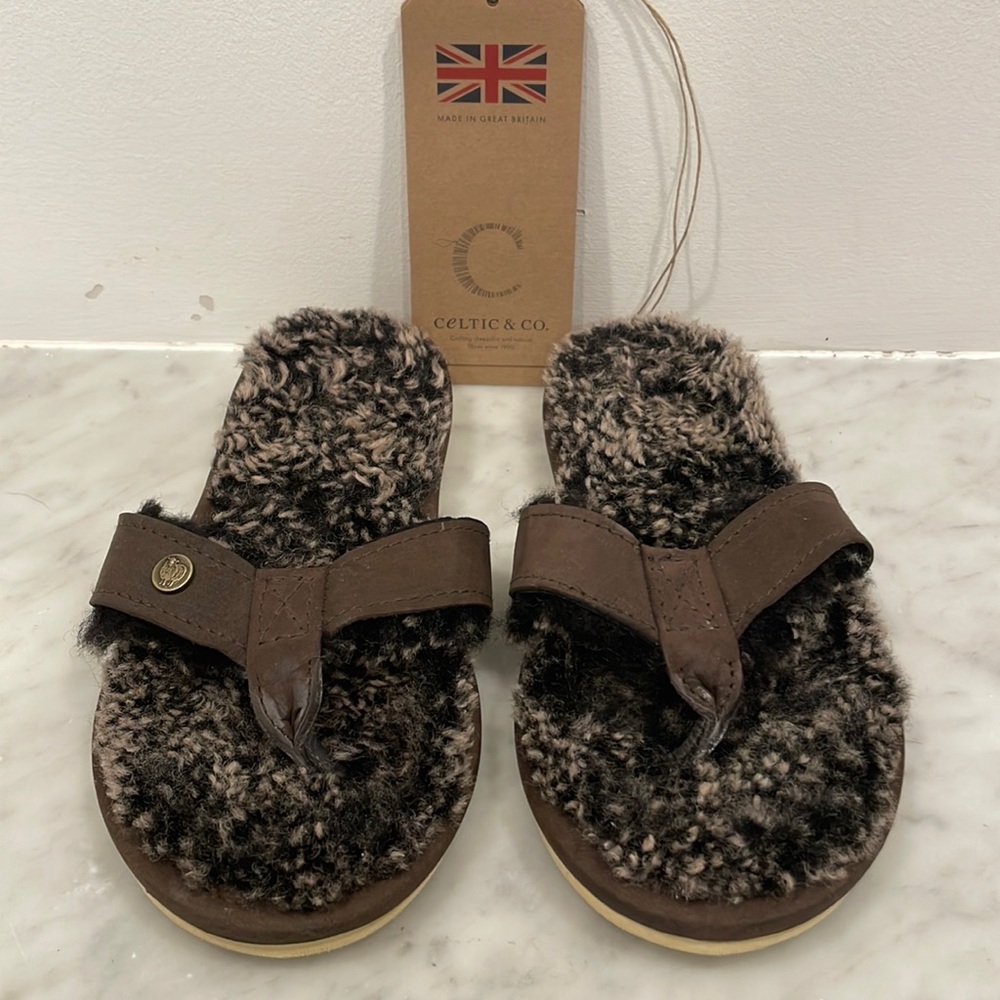 Celtic & Co Shearling Flip Flops